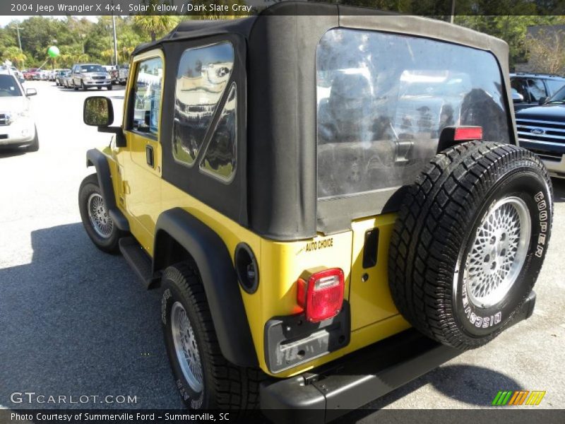 Solar Yellow / Dark Slate Gray 2004 Jeep Wrangler X 4x4