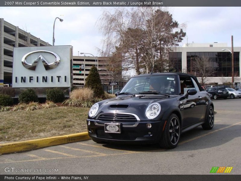Astro Black Metallic / Lounge Malt Brown 2007 Mini Cooper S Convertible Sidewalk Edition