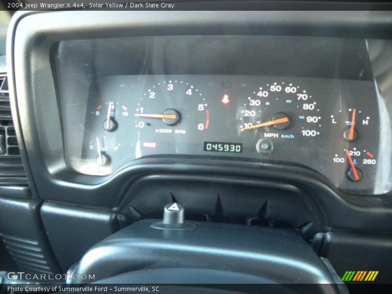 Solar Yellow / Dark Slate Gray 2004 Jeep Wrangler X 4x4