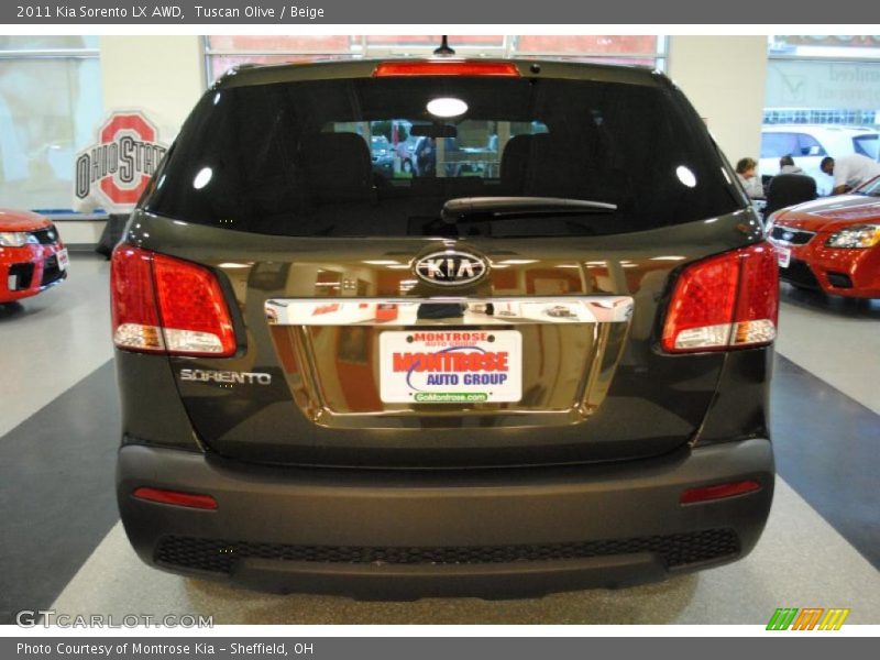 Tuscan Olive / Beige 2011 Kia Sorento LX AWD