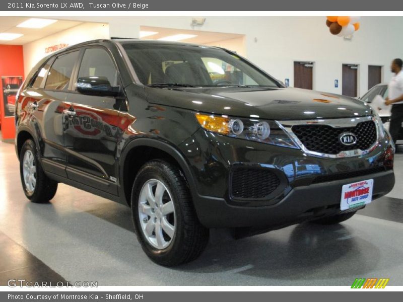 Tuscan Olive / Beige 2011 Kia Sorento LX AWD