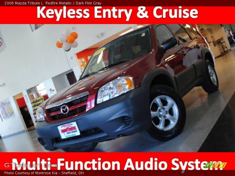 Redfire Metallic / Dark Flint Gray 2006 Mazda Tribute i