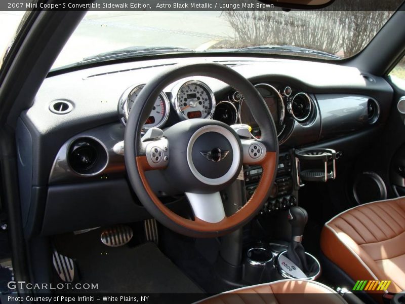 Astro Black Metallic / Lounge Malt Brown 2007 Mini Cooper S Convertible Sidewalk Edition