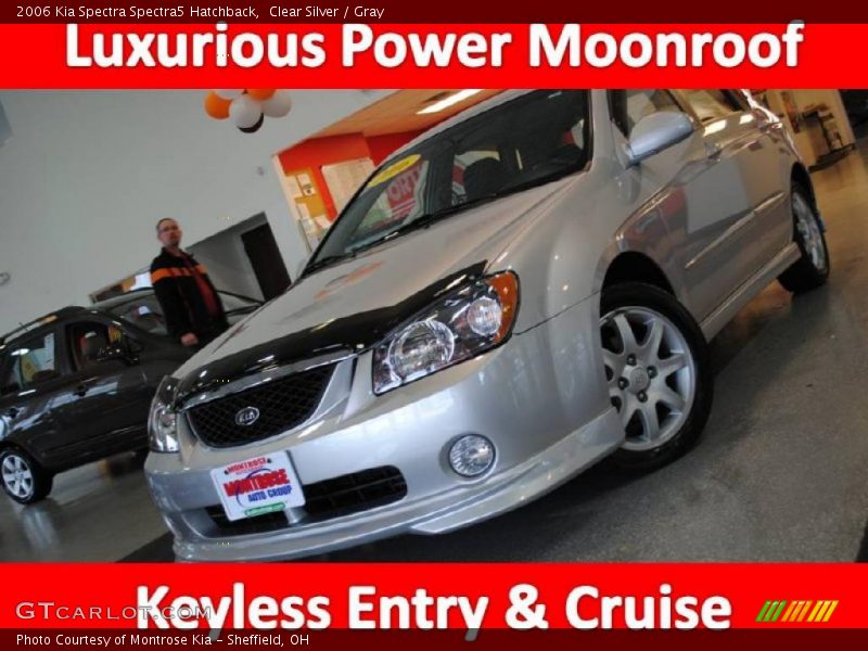 Clear Silver / Gray 2006 Kia Spectra Spectra5 Hatchback
