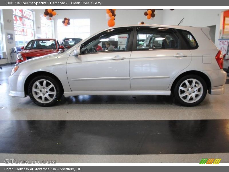 Clear Silver / Gray 2006 Kia Spectra Spectra5 Hatchback
