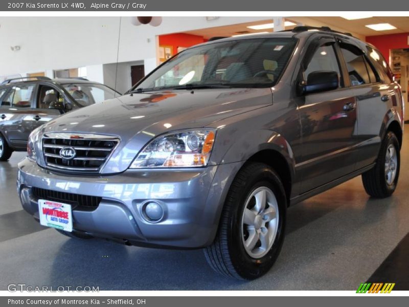 Alpine Gray / Gray 2007 Kia Sorento LX 4WD