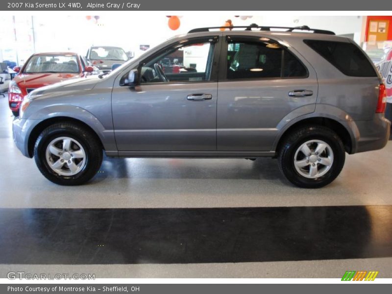 Alpine Gray / Gray 2007 Kia Sorento LX 4WD
