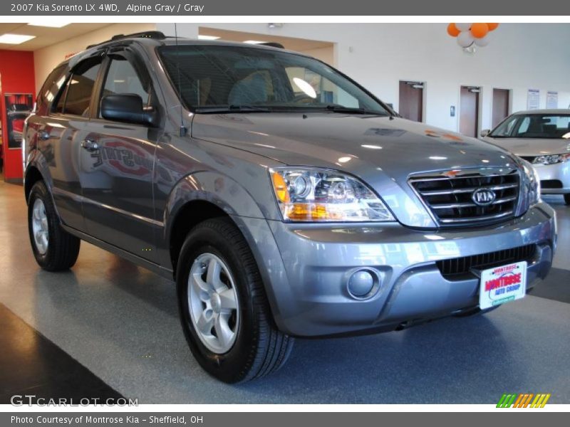 Alpine Gray / Gray 2007 Kia Sorento LX 4WD