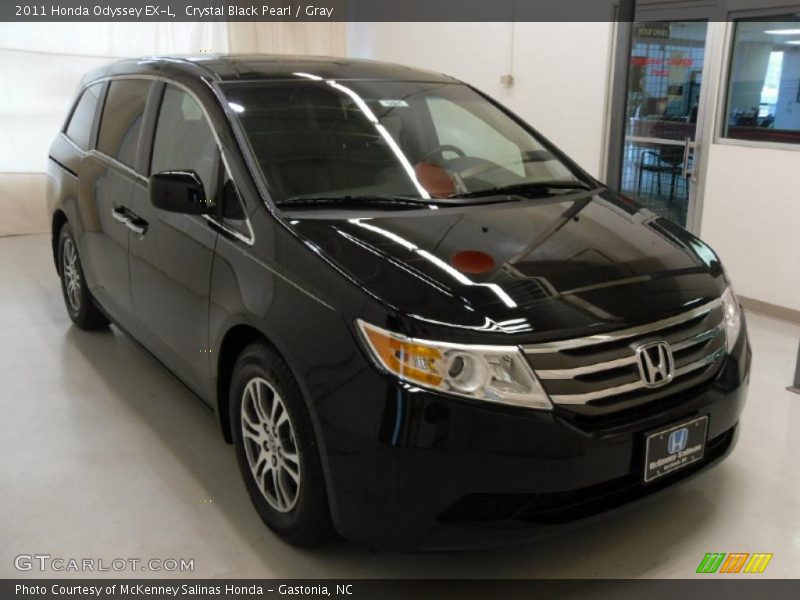 Crystal Black Pearl / Gray 2011 Honda Odyssey EX-L