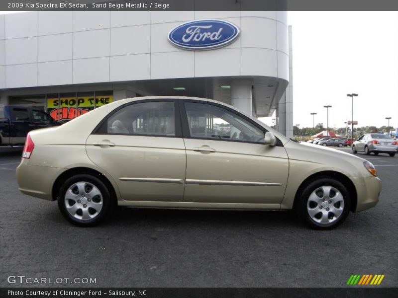 Sand Beige Metallic / Beige 2009 Kia Spectra EX Sedan