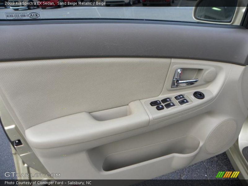 Sand Beige Metallic / Beige 2009 Kia Spectra EX Sedan