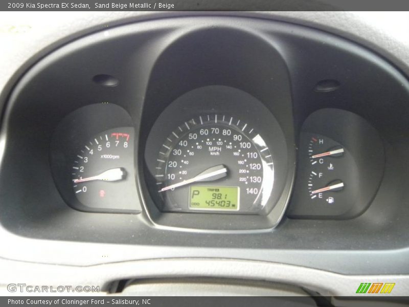 Sand Beige Metallic / Beige 2009 Kia Spectra EX Sedan