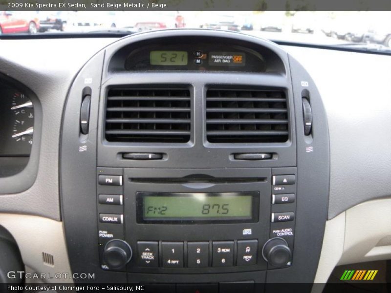 Sand Beige Metallic / Beige 2009 Kia Spectra EX Sedan