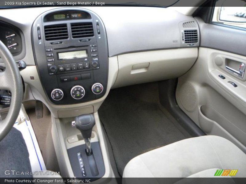 Sand Beige Metallic / Beige 2009 Kia Spectra EX Sedan