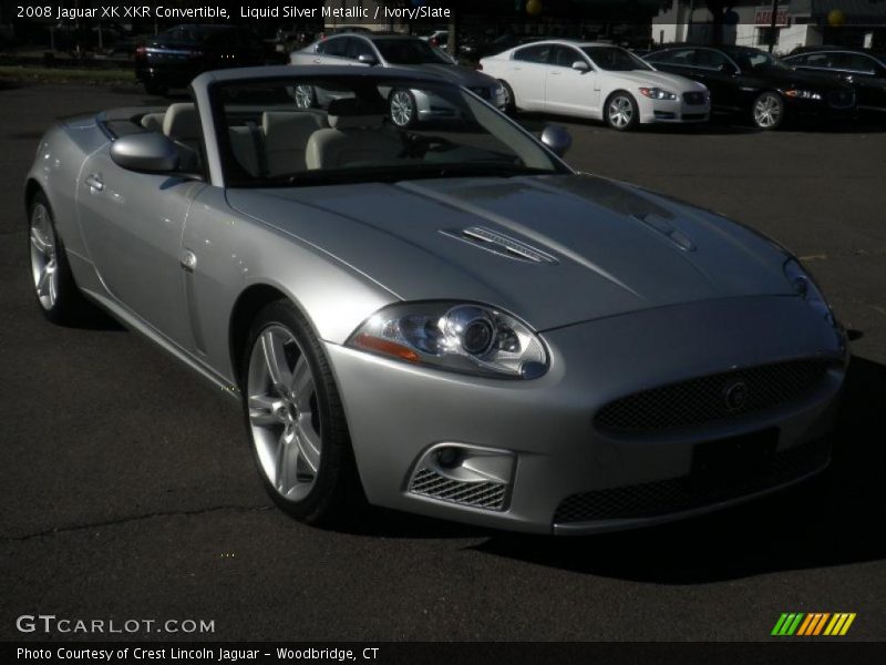 Liquid Silver Metallic / Ivory/Slate 2008 Jaguar XK XKR Convertible