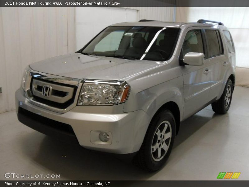 Alabaster Silver Metallic / Gray 2011 Honda Pilot Touring 4WD