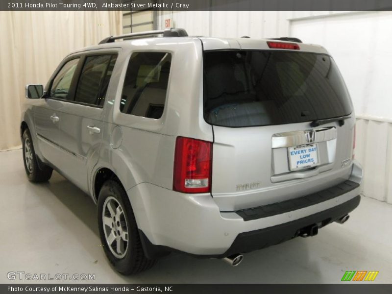 Alabaster Silver Metallic / Gray 2011 Honda Pilot Touring 4WD