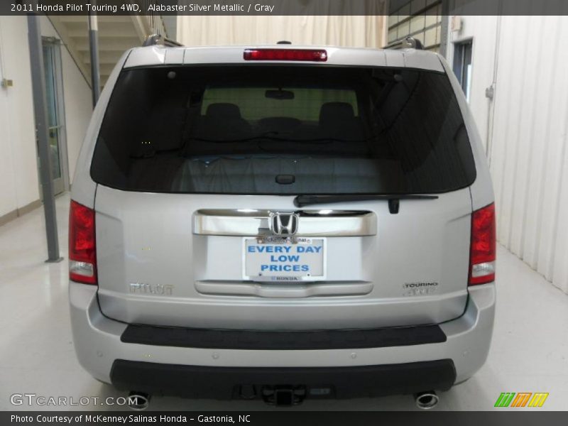 Alabaster Silver Metallic / Gray 2011 Honda Pilot Touring 4WD