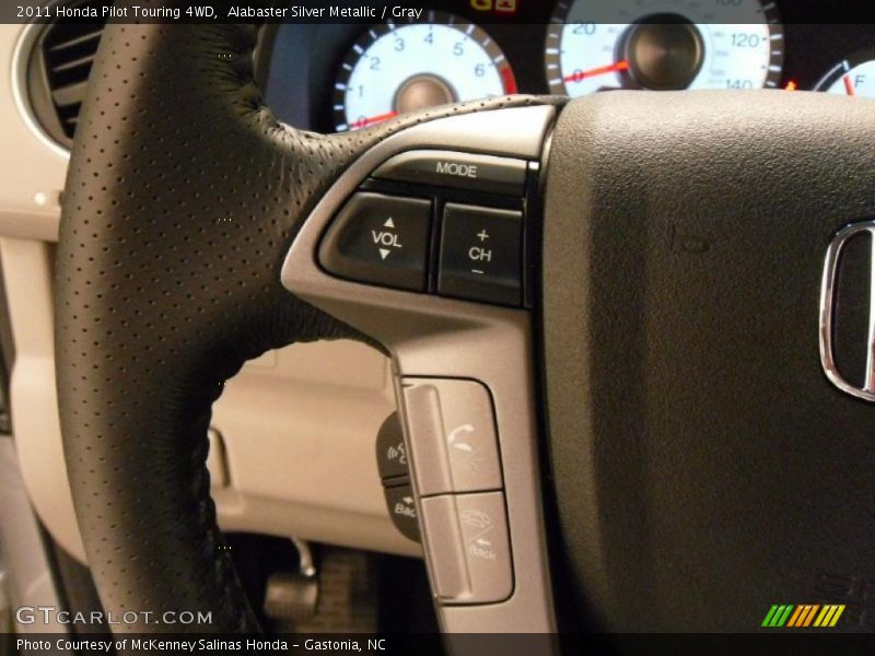 Alabaster Silver Metallic / Gray 2011 Honda Pilot Touring 4WD