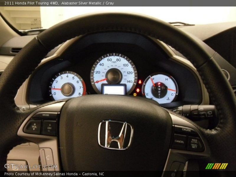 Alabaster Silver Metallic / Gray 2011 Honda Pilot Touring 4WD