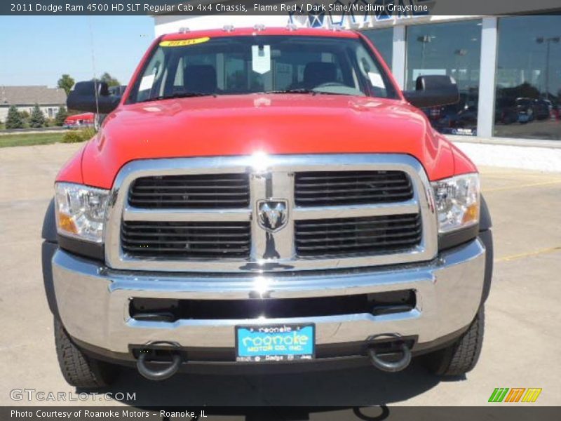 Flame Red / Dark Slate/Medium Graystone 2011 Dodge Ram 4500 HD SLT Regular Cab 4x4 Chassis
