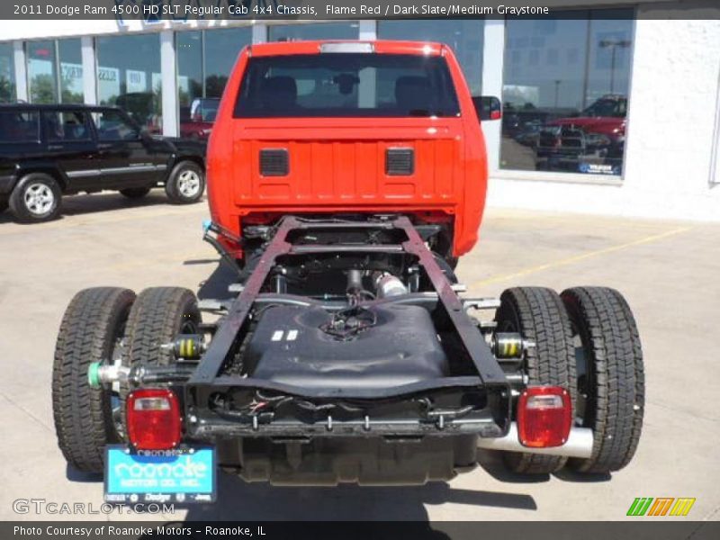 Flame Red / Dark Slate/Medium Graystone 2011 Dodge Ram 4500 HD SLT Regular Cab 4x4 Chassis