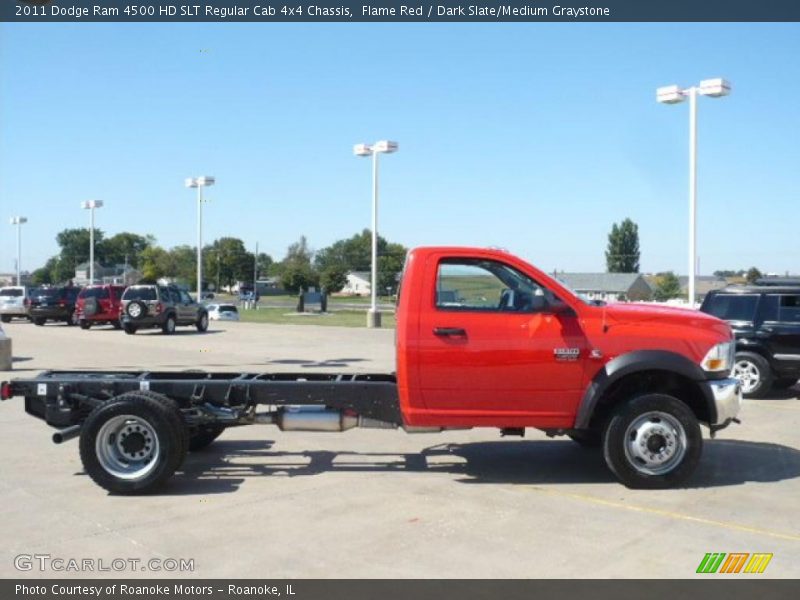 Flame Red / Dark Slate/Medium Graystone 2011 Dodge Ram 4500 HD SLT Regular Cab 4x4 Chassis