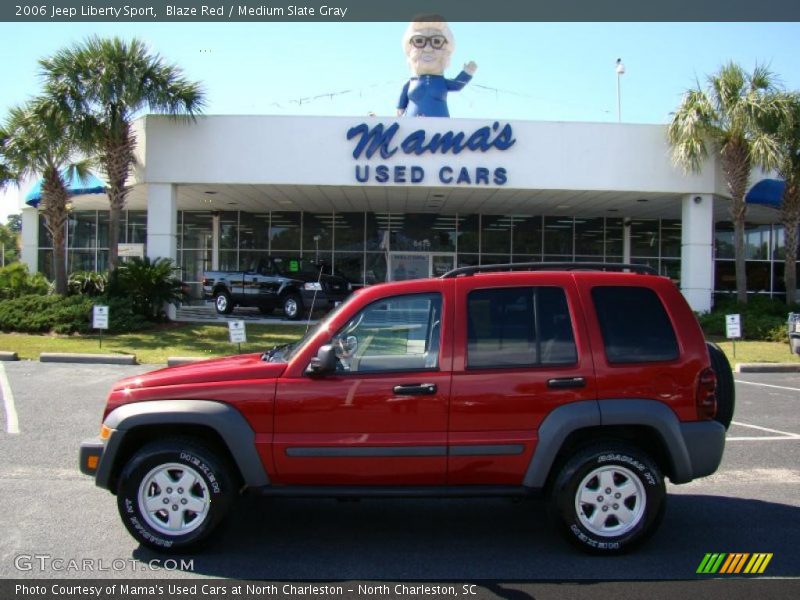 Blaze Red / Medium Slate Gray 2006 Jeep Liberty Sport