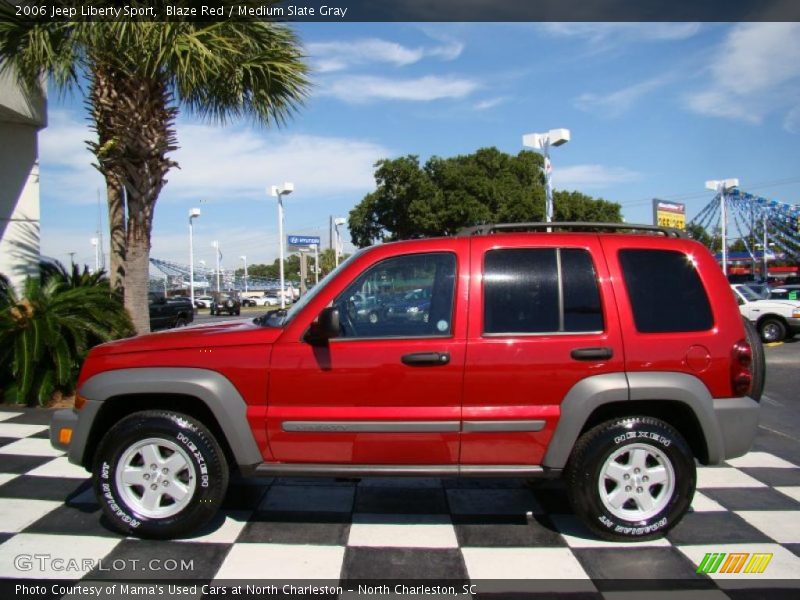 Blaze Red / Medium Slate Gray 2006 Jeep Liberty Sport