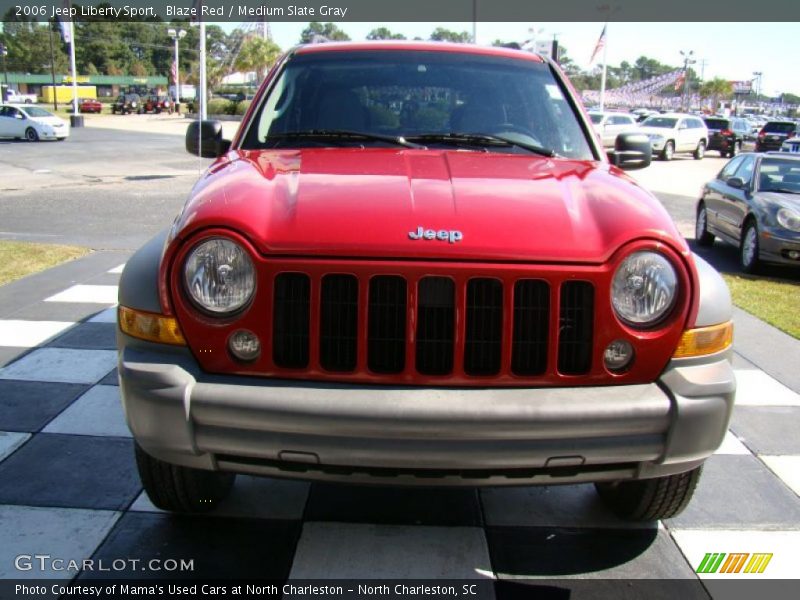 Blaze Red / Medium Slate Gray 2006 Jeep Liberty Sport
