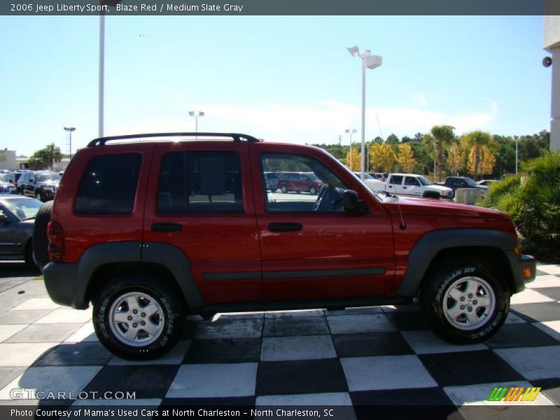 Blaze Red / Medium Slate Gray 2006 Jeep Liberty Sport