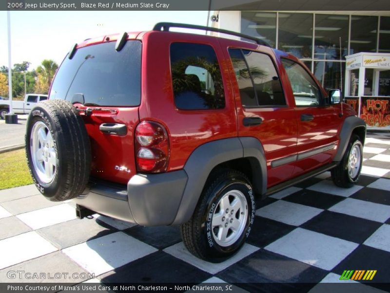 Blaze Red / Medium Slate Gray 2006 Jeep Liberty Sport