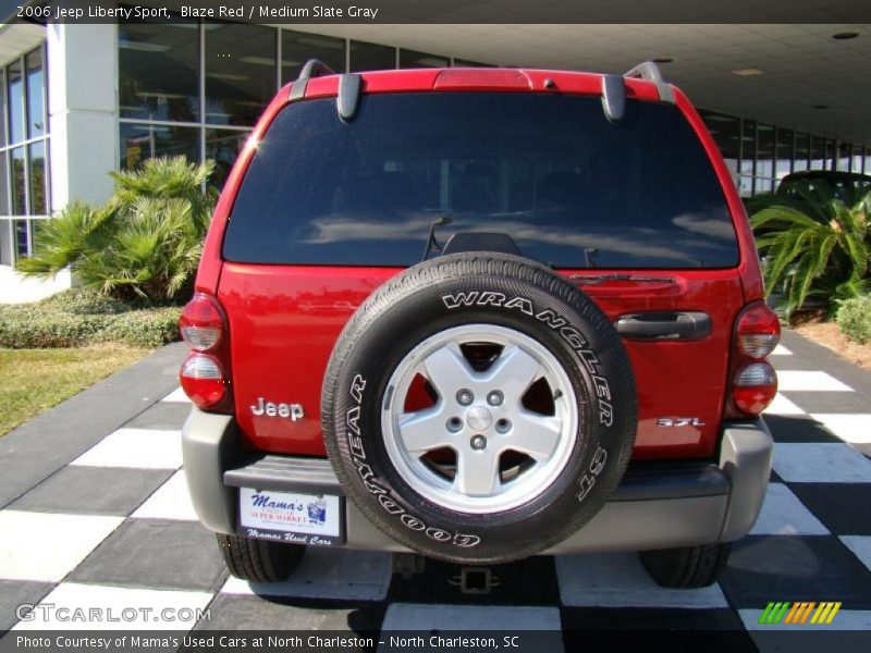 Blaze Red / Medium Slate Gray 2006 Jeep Liberty Sport