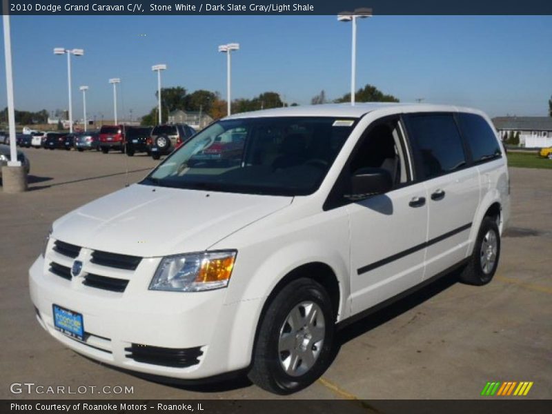 Stone White / Dark Slate Gray/Light Shale 2010 Dodge Grand Caravan C/V