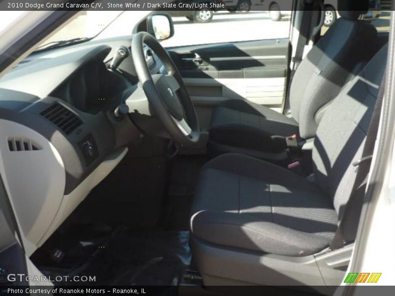 Stone White / Dark Slate Gray/Light Shale 2010 Dodge Grand Caravan C/V