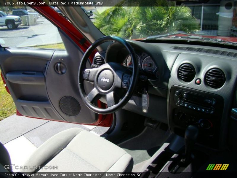 Blaze Red / Medium Slate Gray 2006 Jeep Liberty Sport