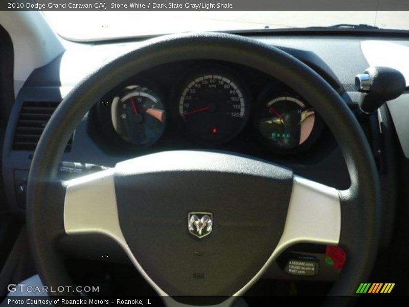 Stone White / Dark Slate Gray/Light Shale 2010 Dodge Grand Caravan C/V