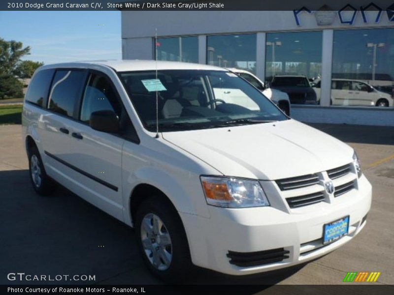 Stone White / Dark Slate Gray/Light Shale 2010 Dodge Grand Caravan C/V