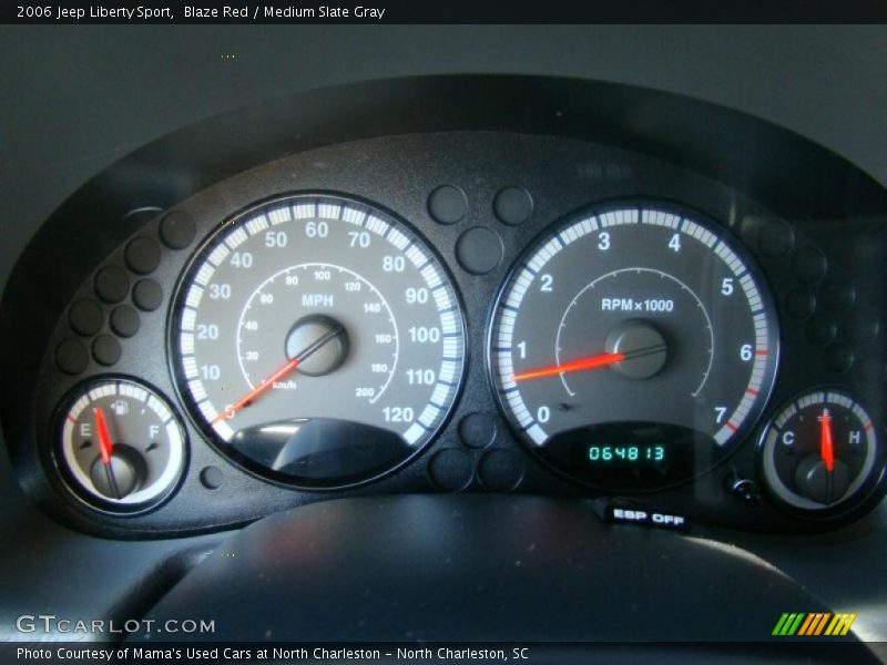 Blaze Red / Medium Slate Gray 2006 Jeep Liberty Sport