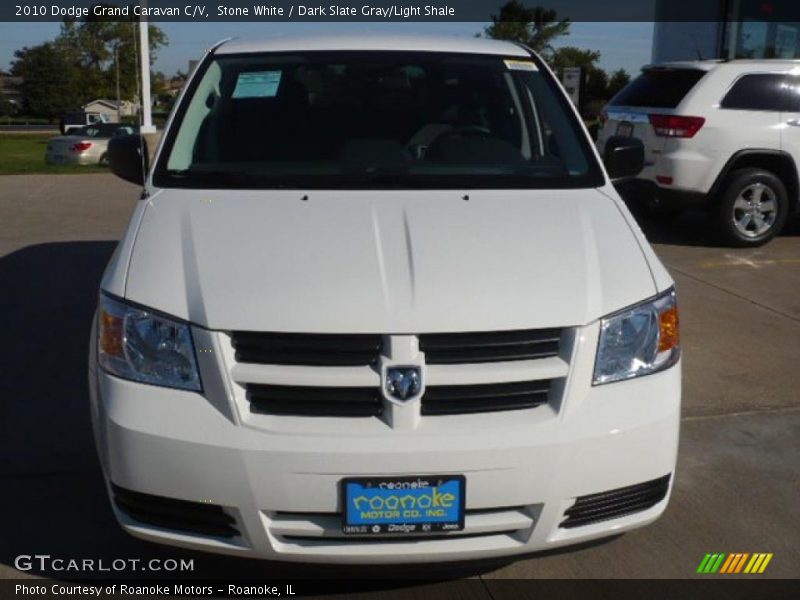 Stone White / Dark Slate Gray/Light Shale 2010 Dodge Grand Caravan C/V