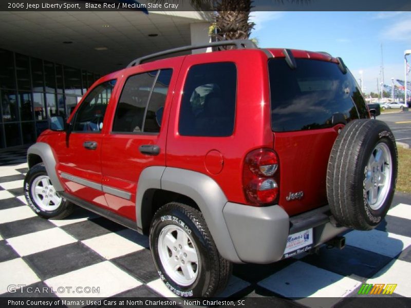 Blaze Red / Medium Slate Gray 2006 Jeep Liberty Sport