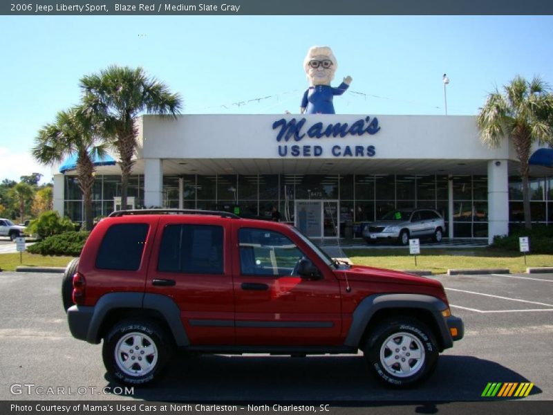 Blaze Red / Medium Slate Gray 2006 Jeep Liberty Sport