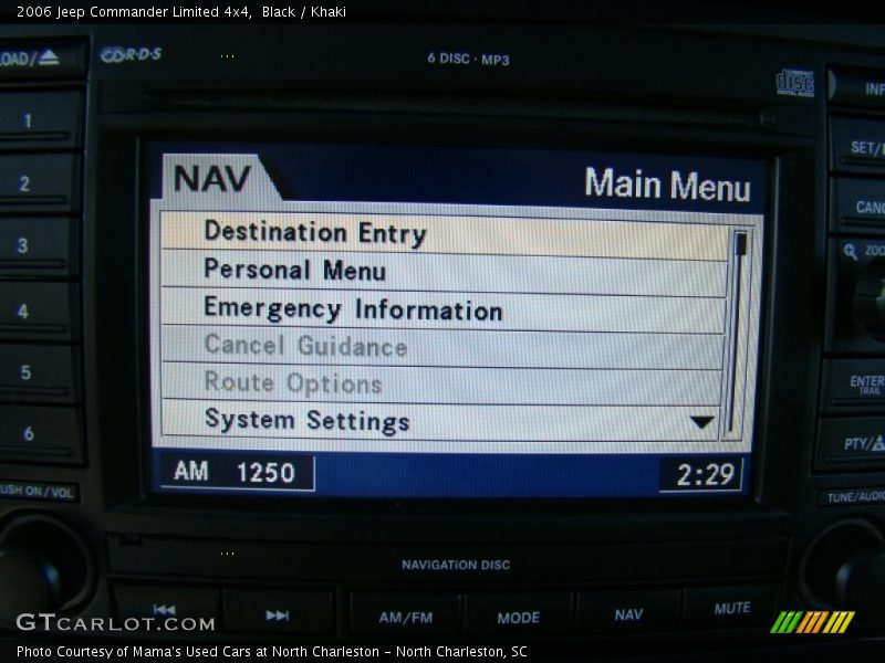 Black / Khaki 2006 Jeep Commander Limited 4x4