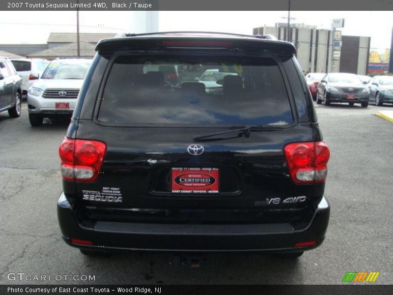 Black / Taupe 2007 Toyota Sequoia Limited 4WD