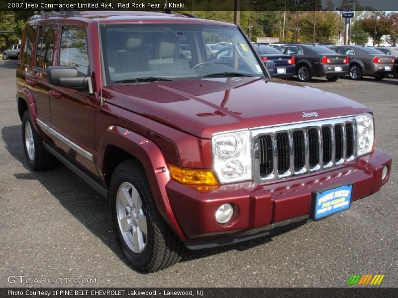 Red Rock Pearl / Khaki 2007 Jeep Commander Limited 4x4