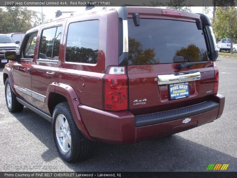 Red Rock Pearl / Khaki 2007 Jeep Commander Limited 4x4