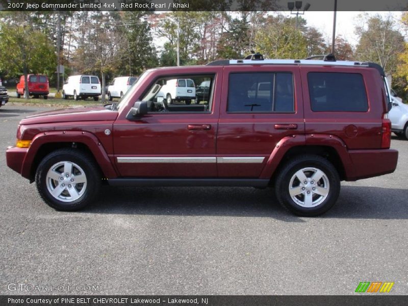 Red Rock Pearl / Khaki 2007 Jeep Commander Limited 4x4