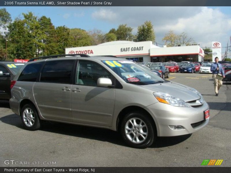Silver Shadow Pearl / Stone Gray 2006 Toyota Sienna XLE AWD