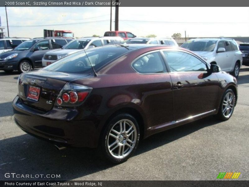 Sizzling Crimson Red Mica / Dark Charcoal Gray 2008 Scion tC