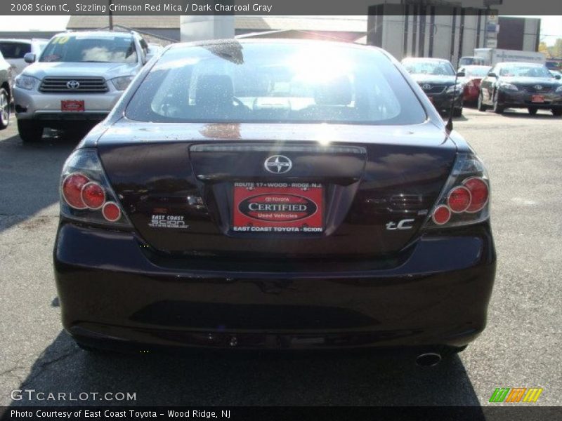 Sizzling Crimson Red Mica / Dark Charcoal Gray 2008 Scion tC